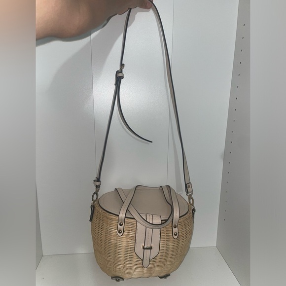 Basket bag✨woven bag straw bag summer purse picnic bag shoulder bag crossbody - Picture 12 of 15